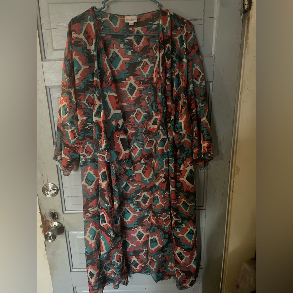 Colorful Geometric Patterned Kimono